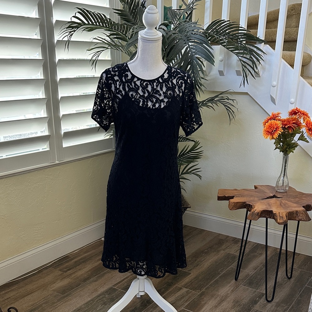 MICHAEL Michael Kors Elegant Black Lace Mini Dress
